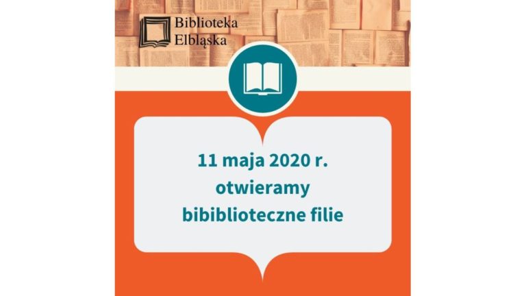 11 maja zostają otwarte biblioteczne filie