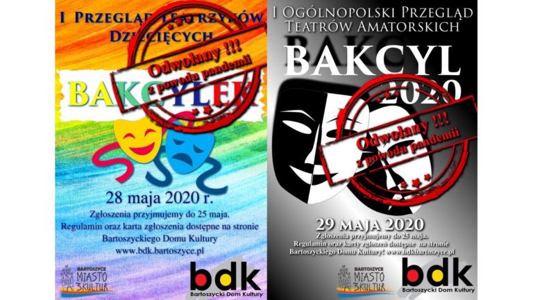 Przeglądy Teatralne: Bakcylek oraz Bakcyl – odwołane