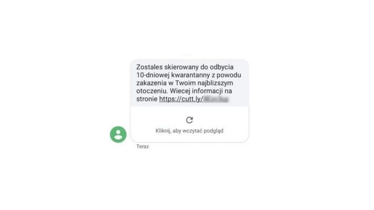 Dostałeś SMS o nałożeniu kwarantanny? To oszustwo! Ostrzegamy przed próbą wyłudzenia danych