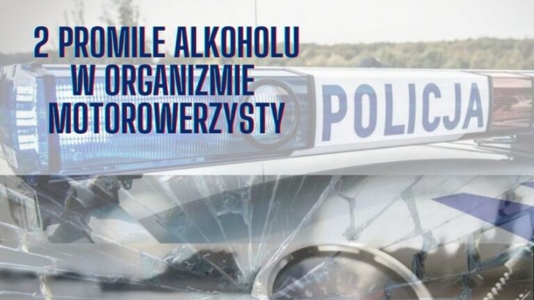 Motorowerzysta z 2 promilami nie uniknie kary