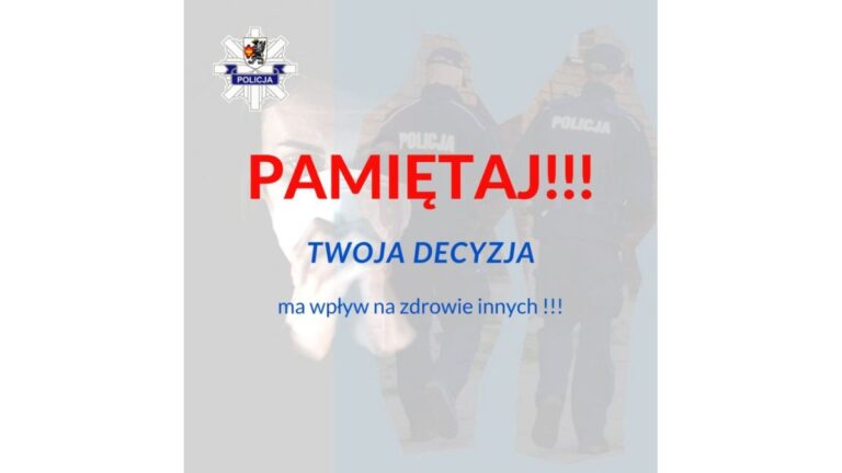 Policjanci przypominają o wspólnej odpowiedzialności w walce z Covid-19