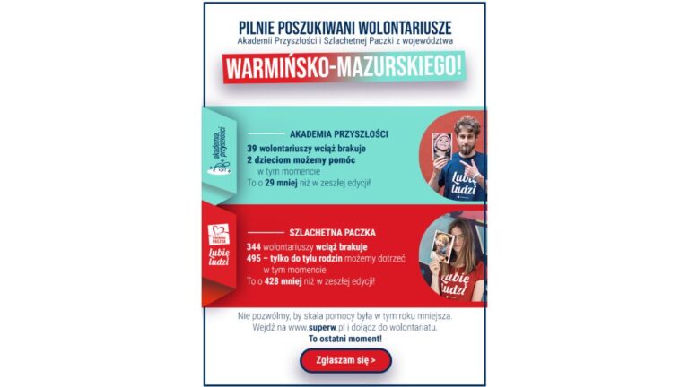 Szlachetna Paczka szuka wolontariuszy