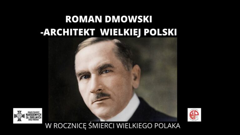 Zaproszenie 84 rocznica śmierci Romana Dmowskiego