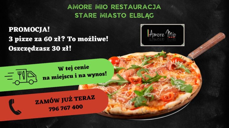 Wielka Promocja w Amore Mio! – 3 pizze w cenie 60 złotych…