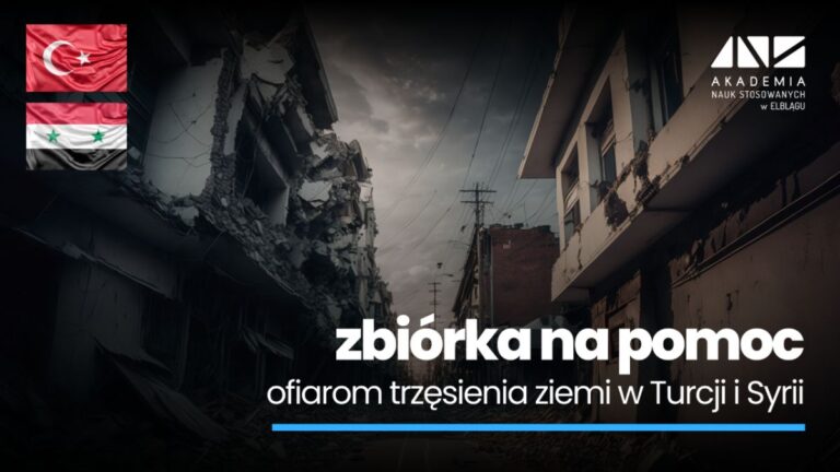 ANS w Elblągu zbiera dary dla ofiar trzęsienia ziemi w Turcji i Syrii