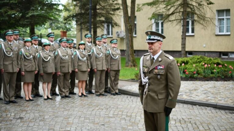 Przywitanie generała w Warmińsko-Mazurskim Oddziale Straży Granicznej