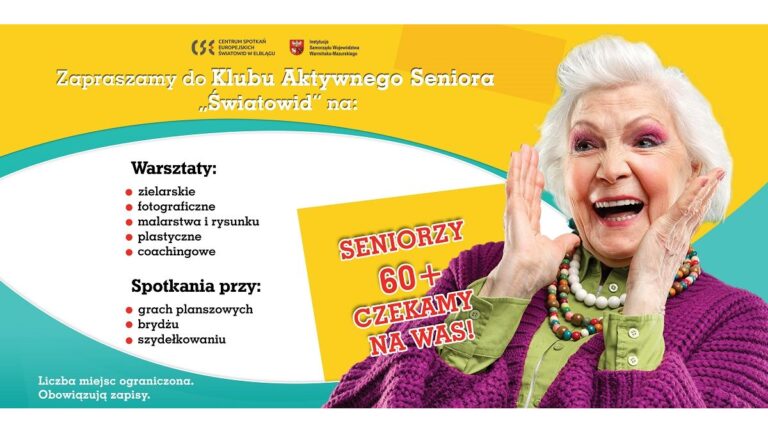 Rozwijaj swoje pasje w Klubie Aktywnego Seniora!