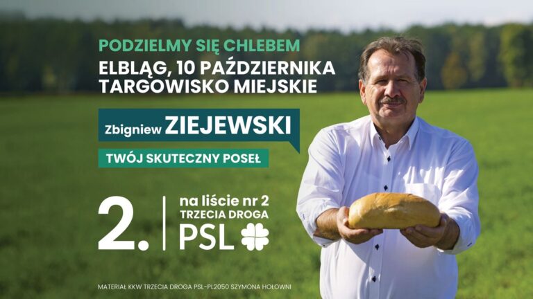 Poseł Zbigniew Ziejewski rozda elblążanom chleb