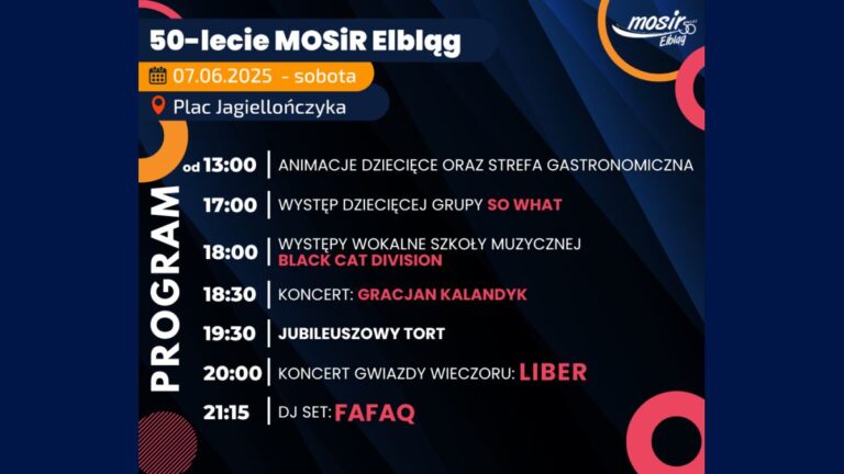 MOSiR świętuje 50-lecie. W&nbsp;planie koncerty i&nbsp;atrakcje