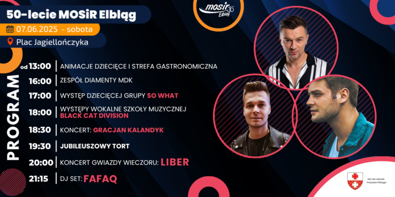Bezpłatne koncerty i&nbsp;atrakcje, świętuj 50-lecie MOSiR