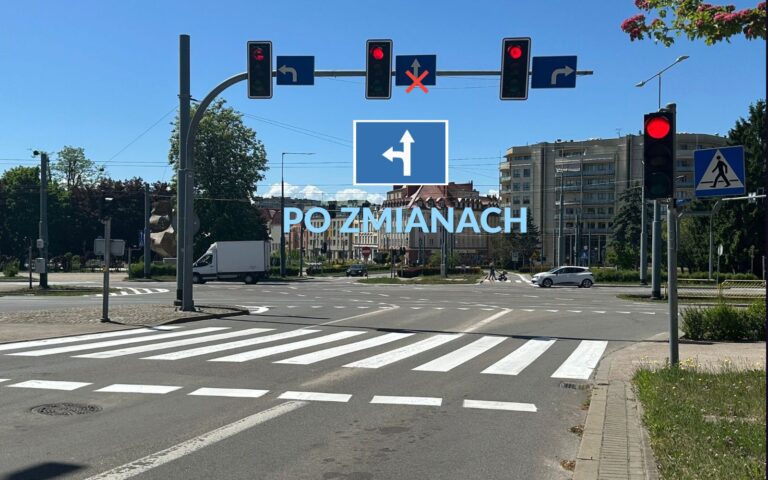 Zmiana organizacji ruchu na&nbsp;skrzyżowaniu ul.&nbsp;Traugutta i&nbsp;ul.&nbsp;Grota-Roweckiego w&nbsp;Elblągu