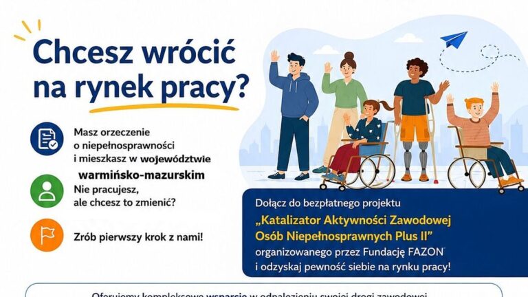 Bezpłatne wsparcie zawodowe dla osób z&nbsp;niepełnosprawnościami