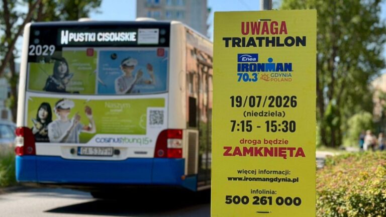Zmiany w&nbsp;organizacji ruchu i&nbsp;komunikacji miejskiej w&nbsp;związku z&nbsp;zawodami Enea IRONMAN Gdynia
