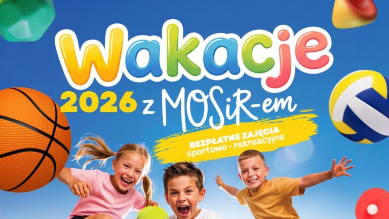 Wakacje z&nbsp;MOSiR-em 2026. Harmonogram letnich atrakcji