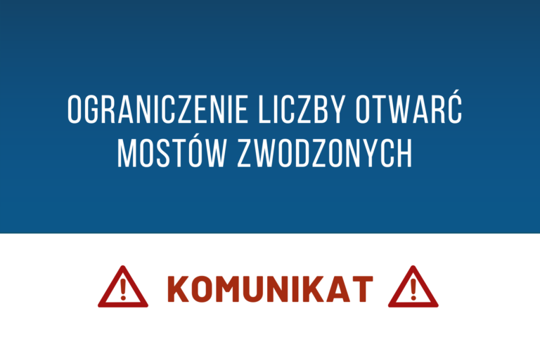 Ograniczenie liczby otwarć mostów zwodzonych w&nbsp;Elblągu