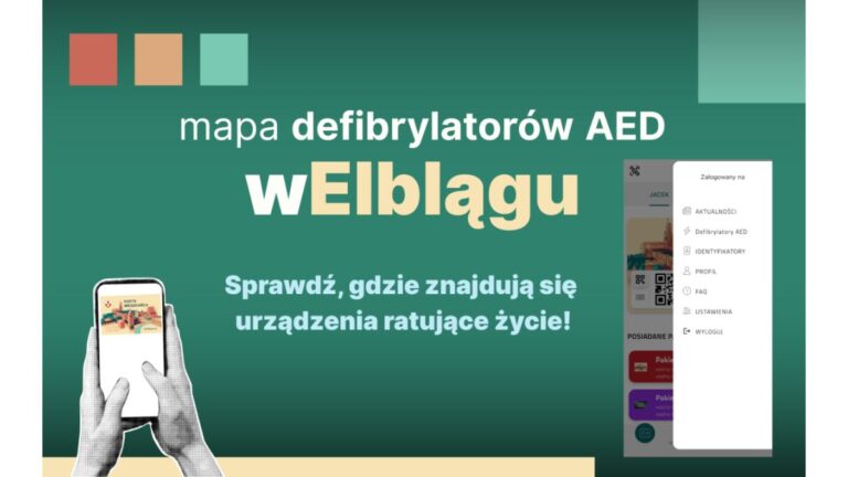 Defibrylatory AED w&nbsp;aplikacji „wElblągu”. Sprawdź, gdzie znajdują się urządzenia ratujące życie
